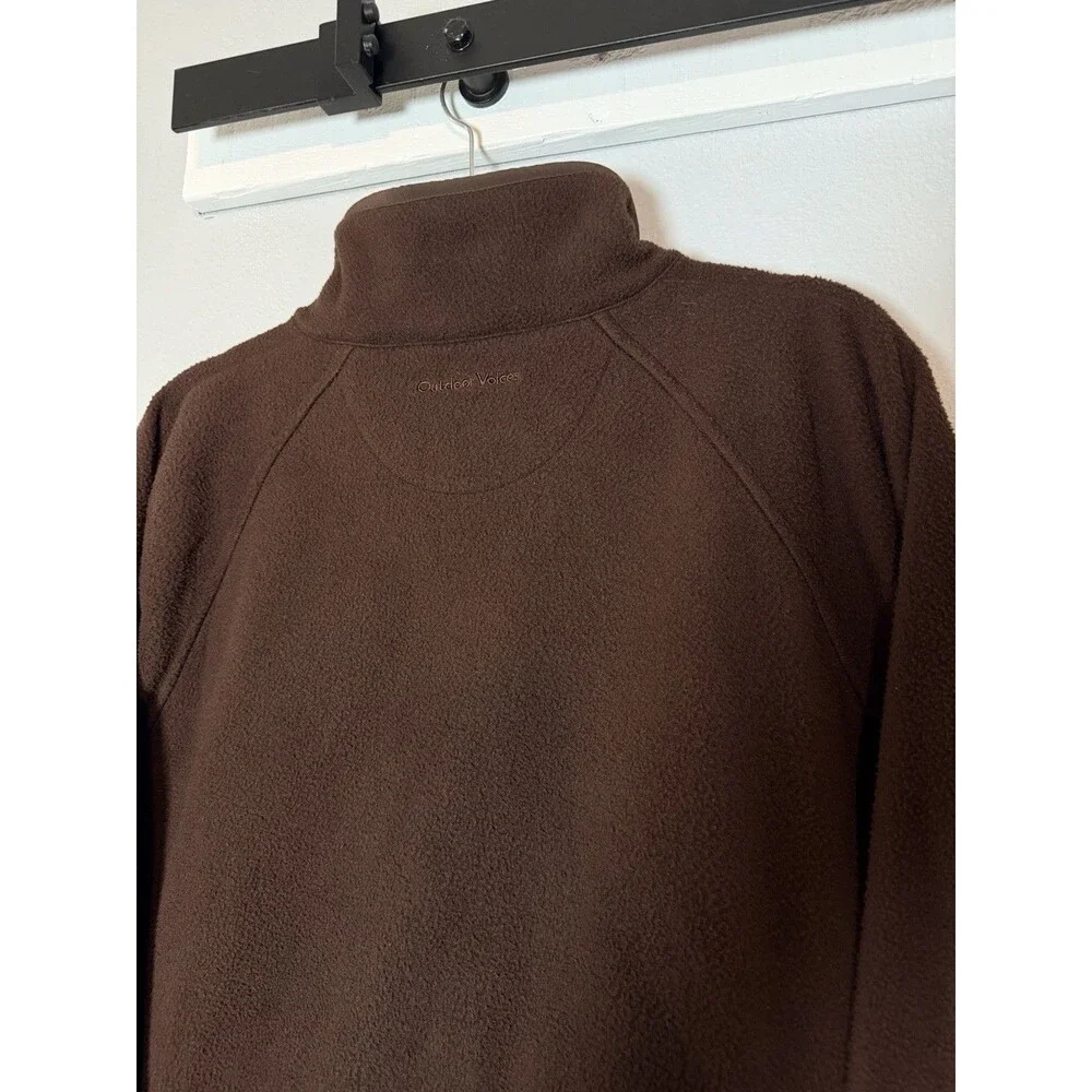 Outdoor Voices RecFleece Snap Fleece Jacket Womens Medium Brown Snap Front
